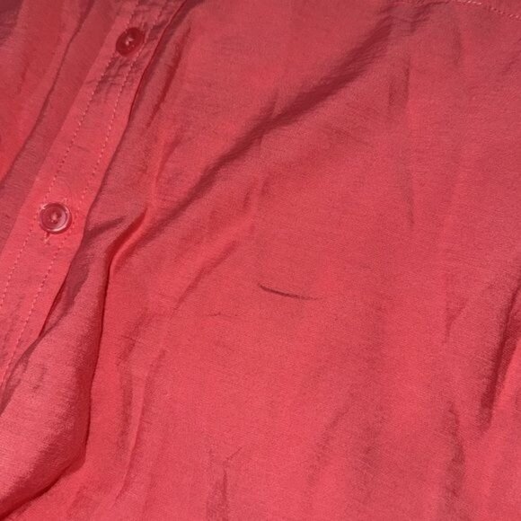 Van Heusen Studio Sleeveless Button-Up Top XL Coral - Picture 6 of 8